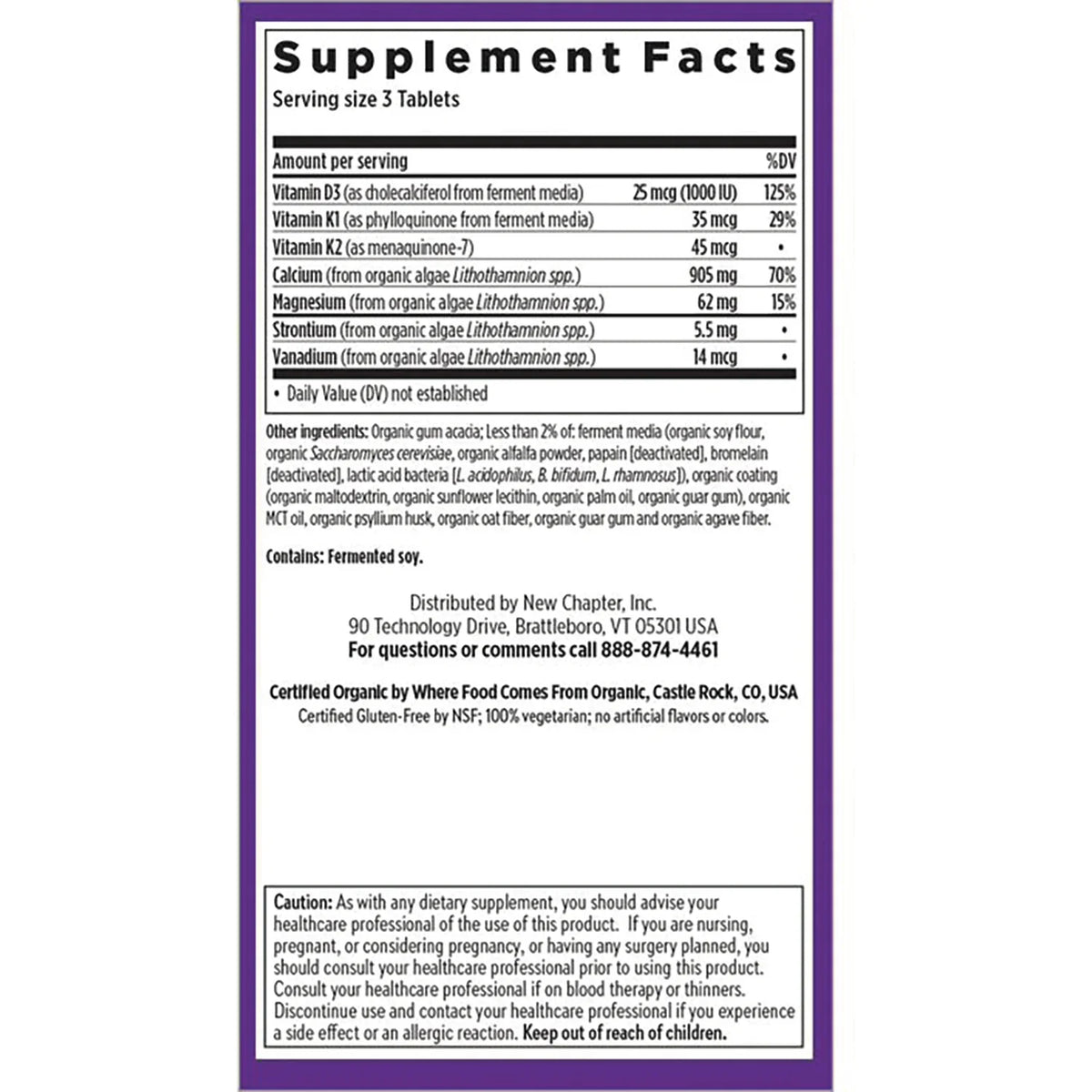 Plant Calcium Bone Strength Take Care - Slim Tablets