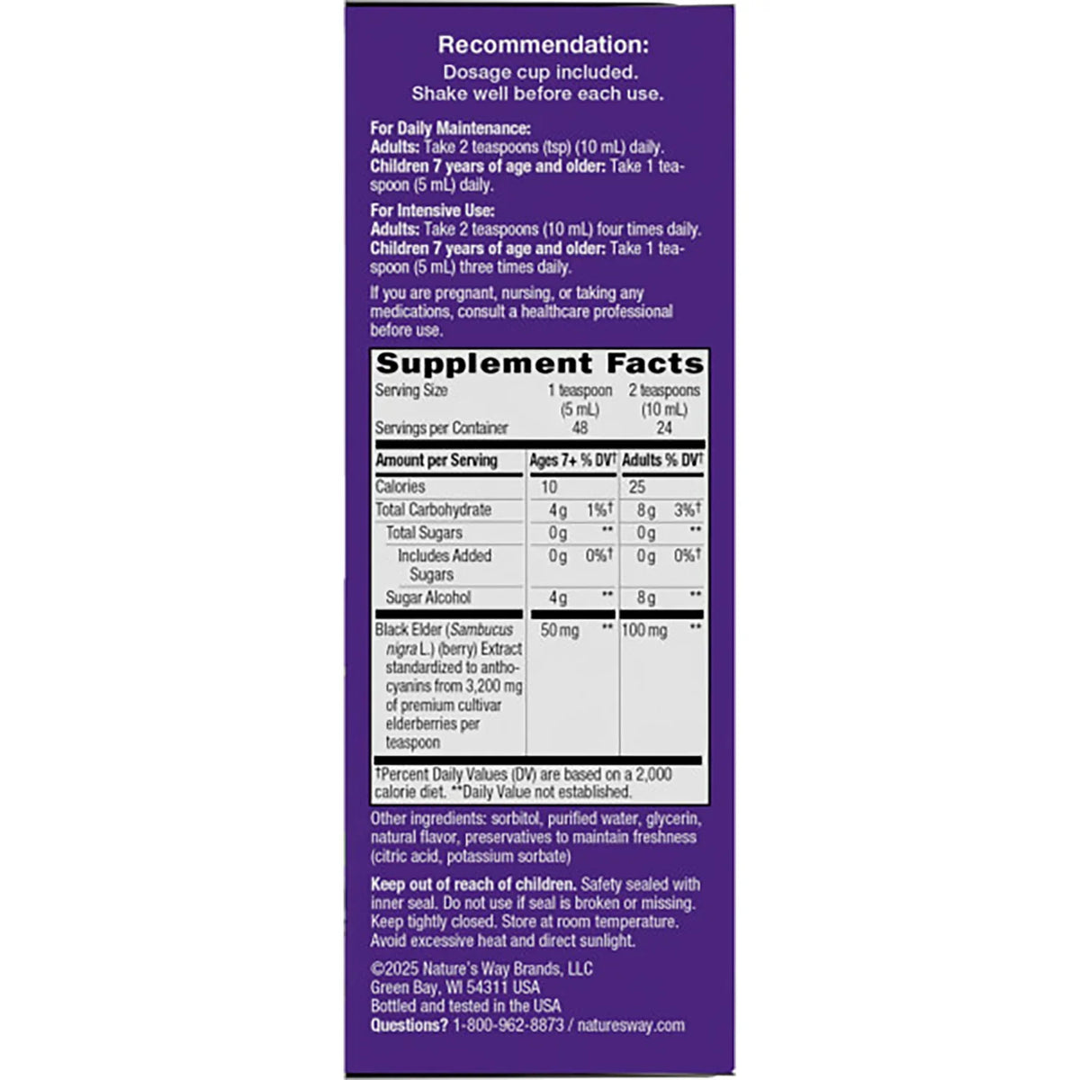 Sambucus Traditional Elderberry Immune Syrup - Zero Sugar