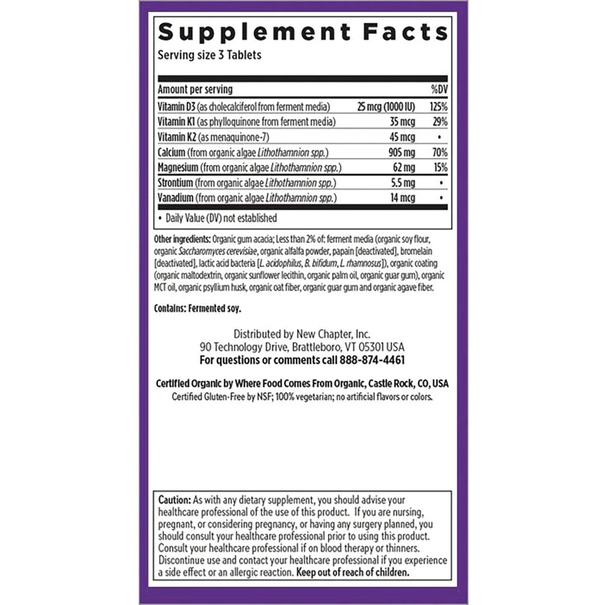 Plant Calcium Bone Strength Take Care - Slim Tablets