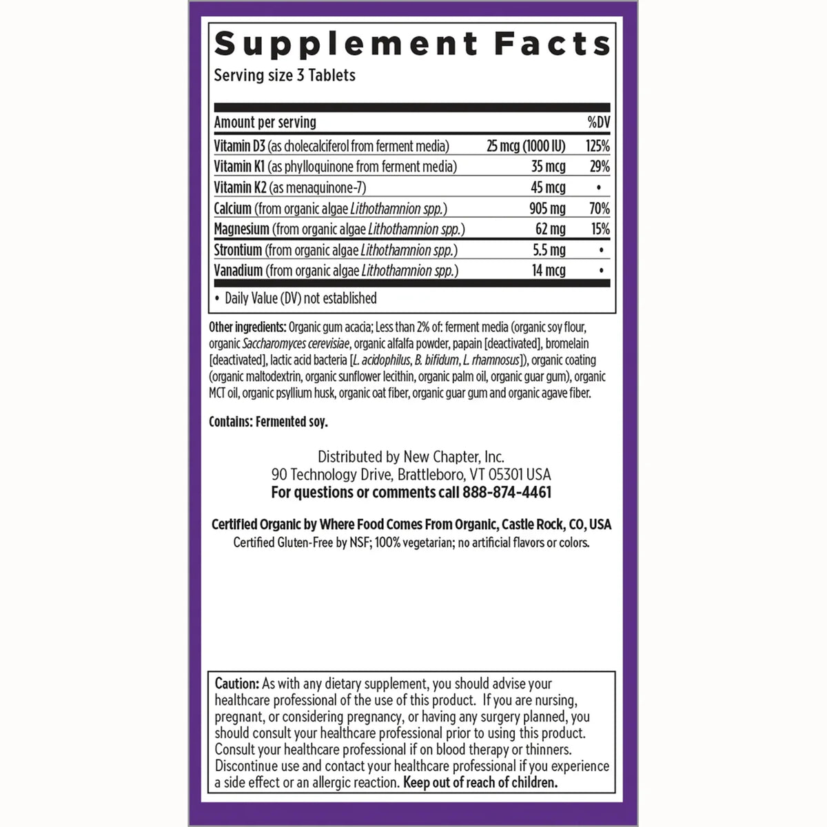 Plant Calcium Bone Strength Take Care - Slim Tablets