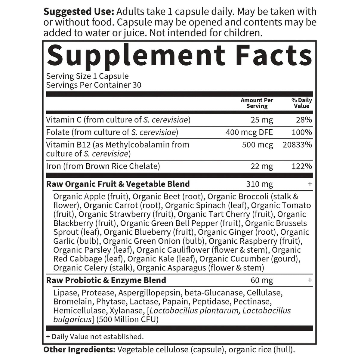 Vitamin Code Raw Iron