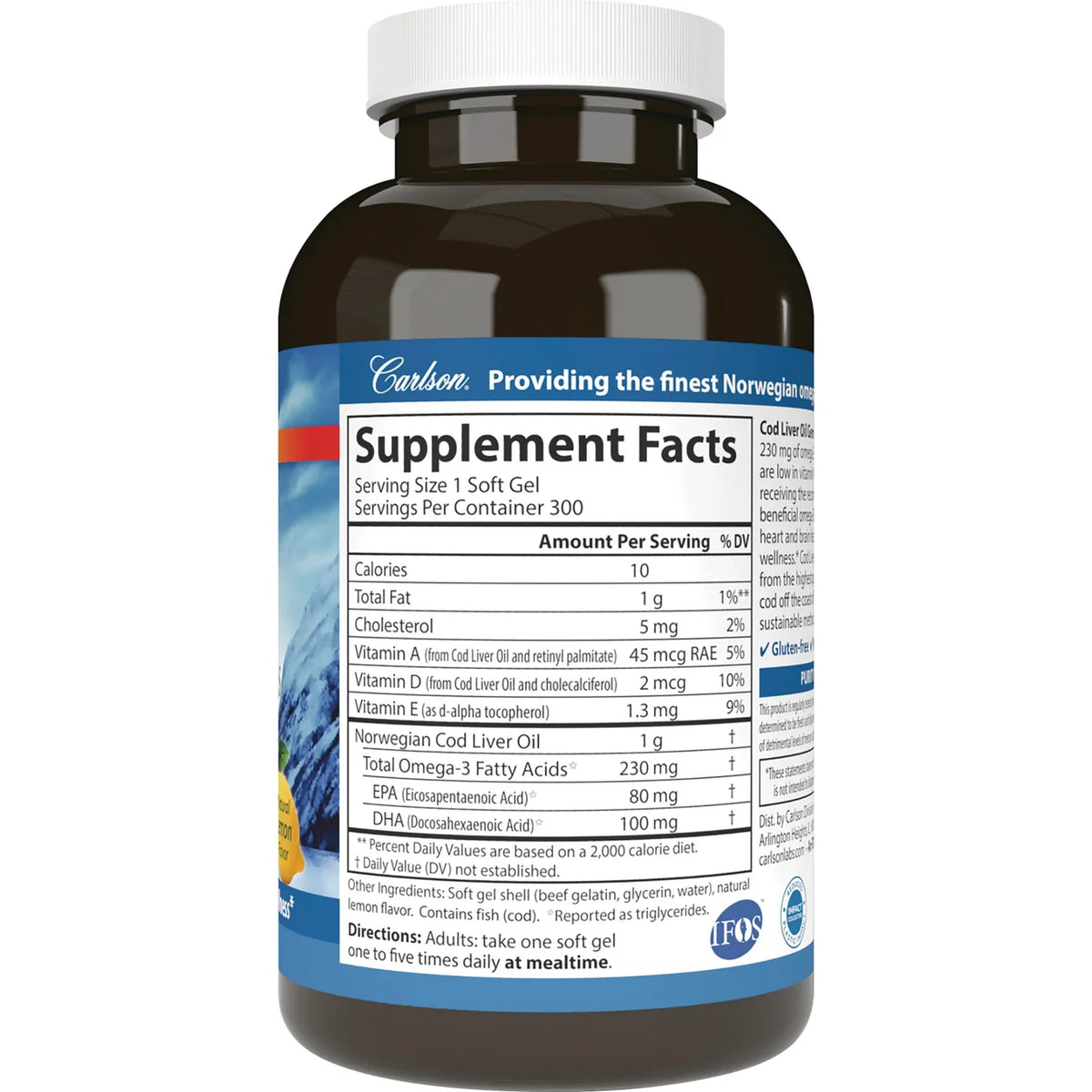 Wild Norwegian Cod Liver Oil Gems - Lemon