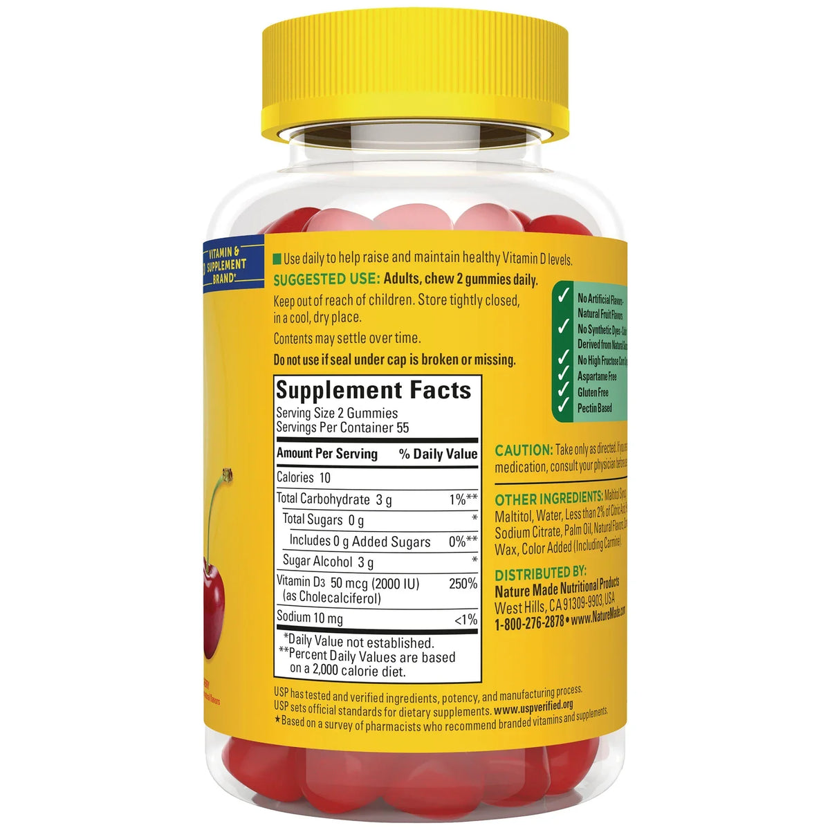 Zero Sugar Vitamin D3 Gummies - Cherry