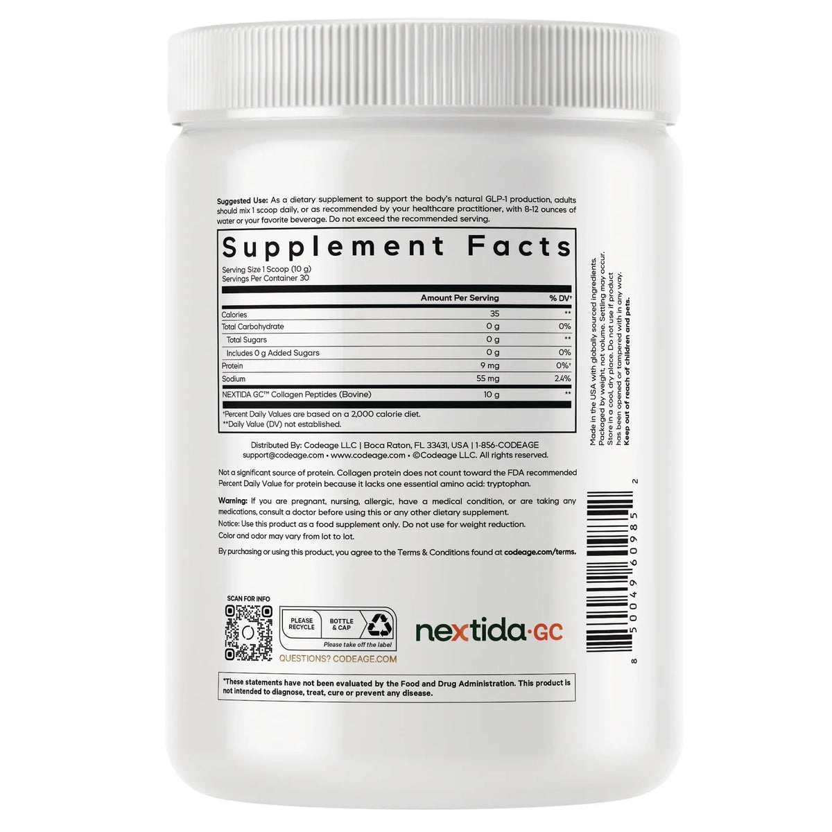 GLP-1 Collagen Peptides - Unflavored