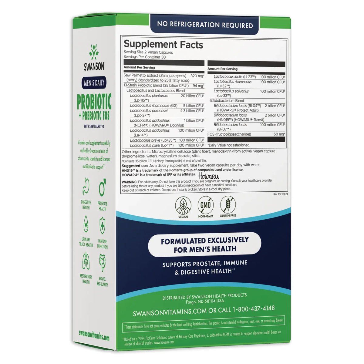 Men's Daily Probiotic + Prebiotic FOS