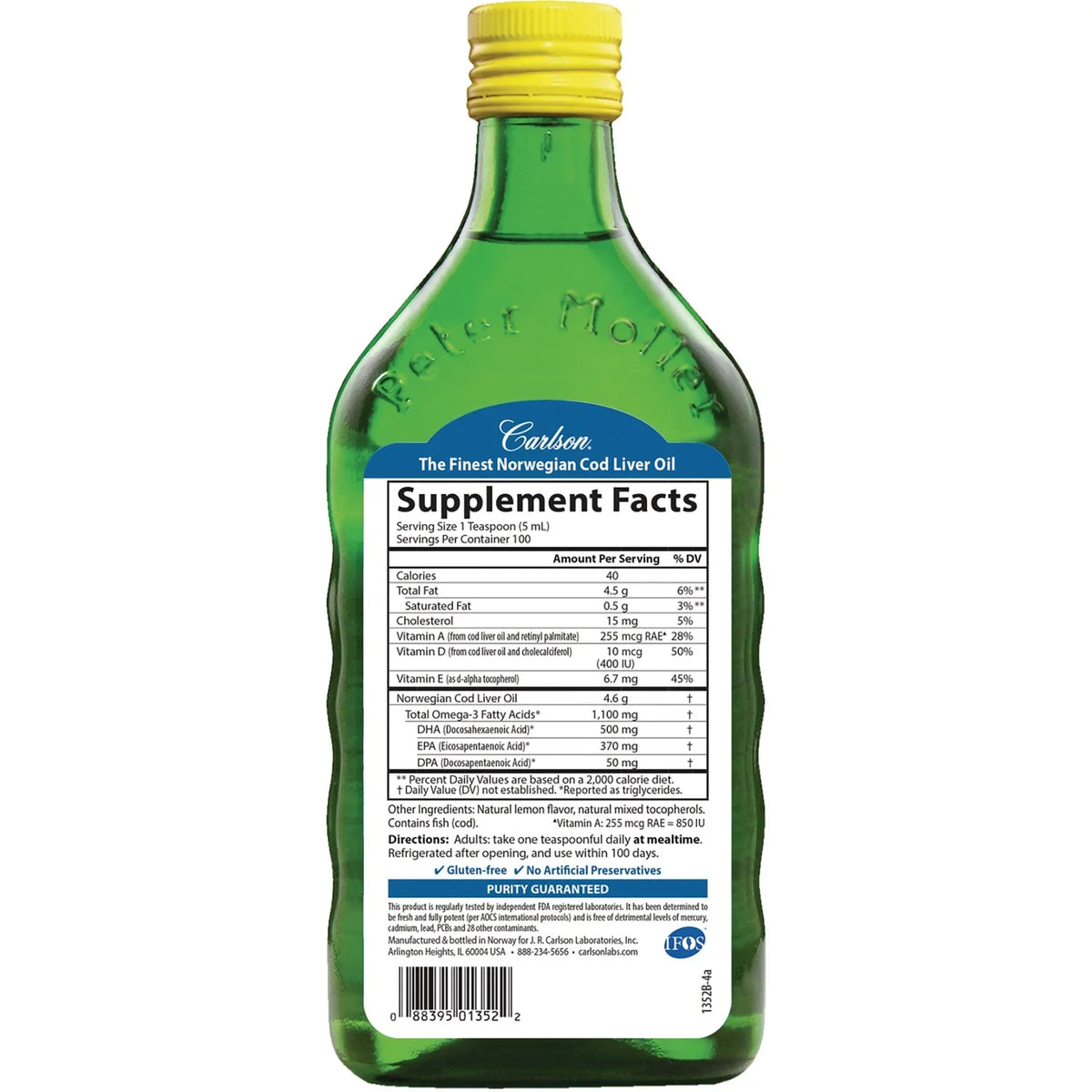 Wild Norwegian Cod Liver Oil - Lemon