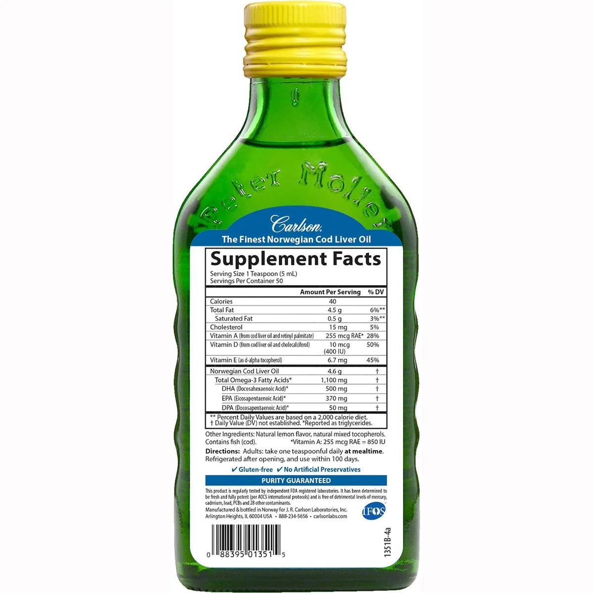 Wild Norwegian Cod Liver Oil - Lemon